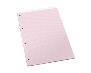 Paprs A4/50 lapas, rtiu, ar perforciju, tonts - roz